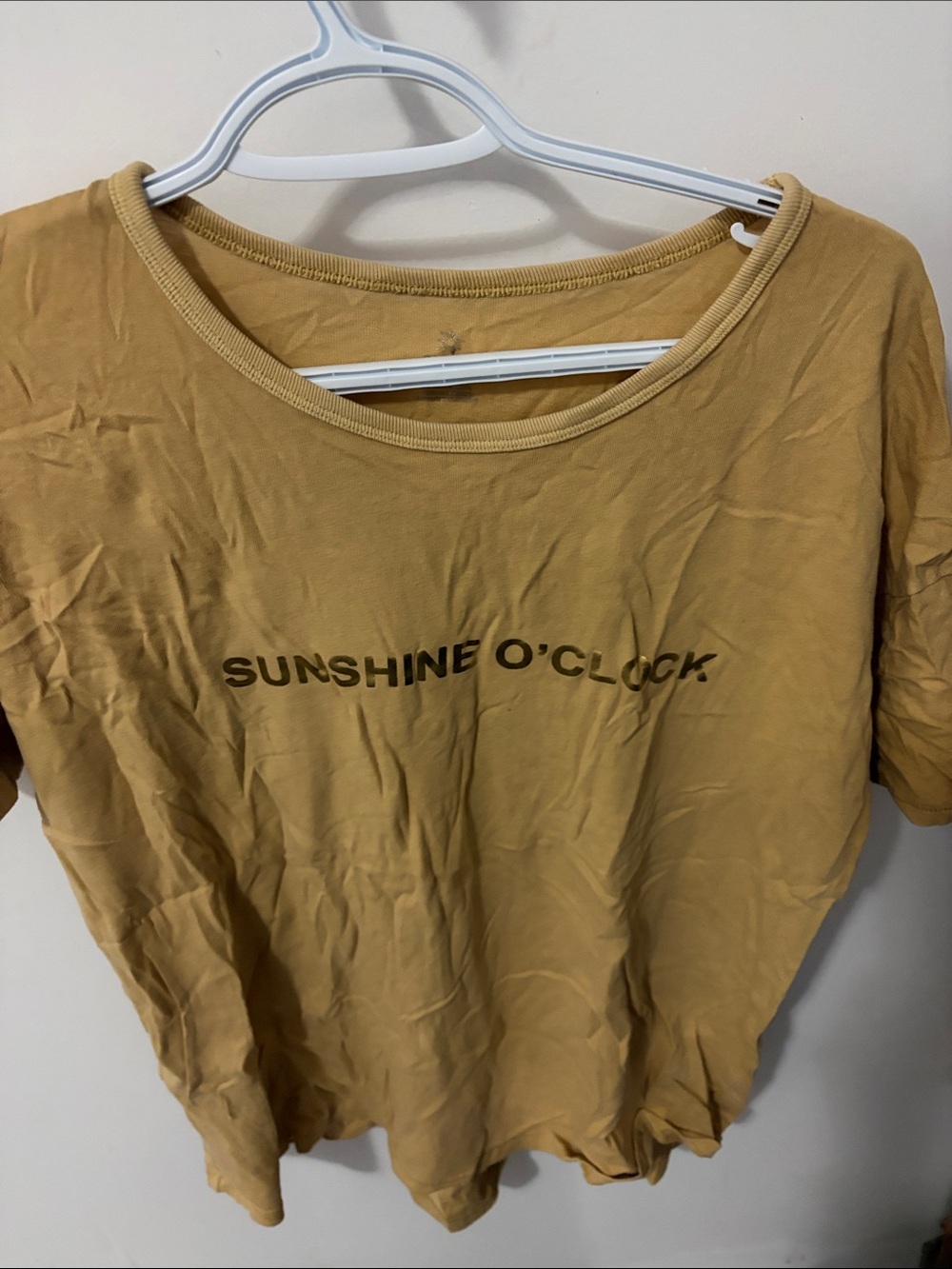 Sunshine O'Clock Women’s Mustard Short Sleeve Tee